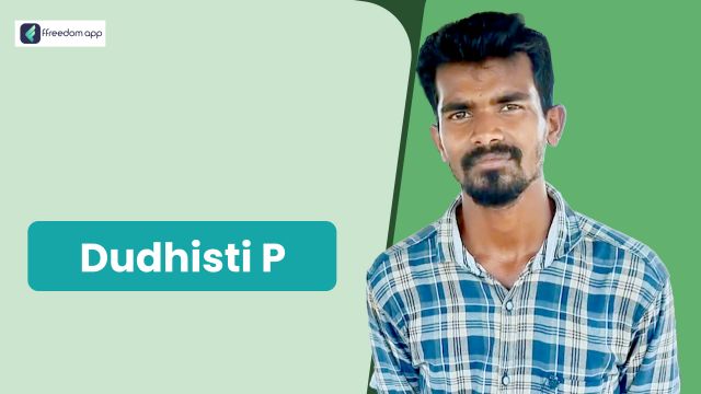 Paraparthi Dudhisti फ़्रीडम ऐप पर पिग फार्मिंग के मेंटर है।