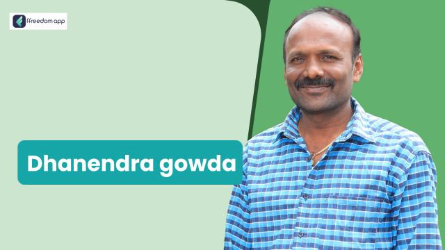Dhanendra Gowda फ़्रीडम ऐप पर दूध उत्पादन/डेयरी, भेड़-बकरी पालन और साग-सब्जी की खेती के मेंटर है।