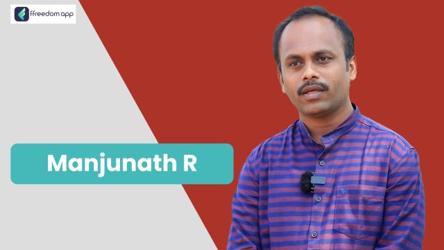 Manjunath R फ़्रीडम ऐप पर एकीकृत खेती, साग-सब्जी की खेती, खेती की मूल बातें और फल की खेती के मेंटर है।