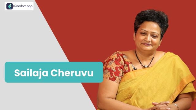 Cheruvu Sailaja फ़्रीडम ऐप पर खाद्य पदार्थों की उत्पादन और पैकेजिंग व्यापार, व्यापार की मूल बातें, रेस्टोरेंट और क्लाउड किचन व्यापार और केक और मिठाई व्यापार के मेंटर है।