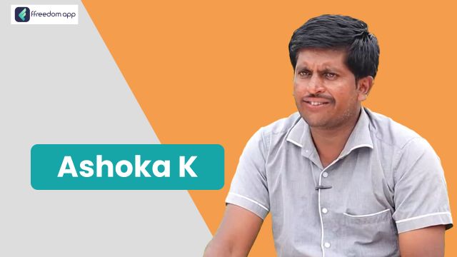 Ashoka K फ़्रीडम ऐप पर एकीकृत खेती और फूलों की खेती के मेंटर है।